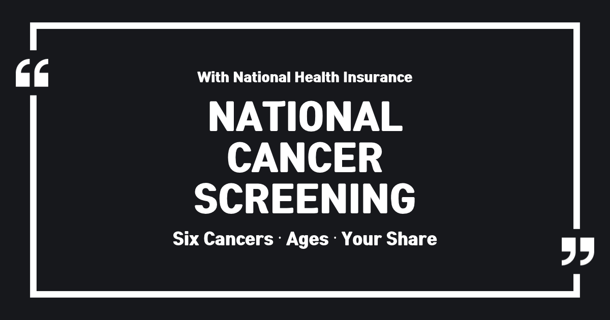 Cancer Screening in Korea: What Is Free and Who Pays 10%